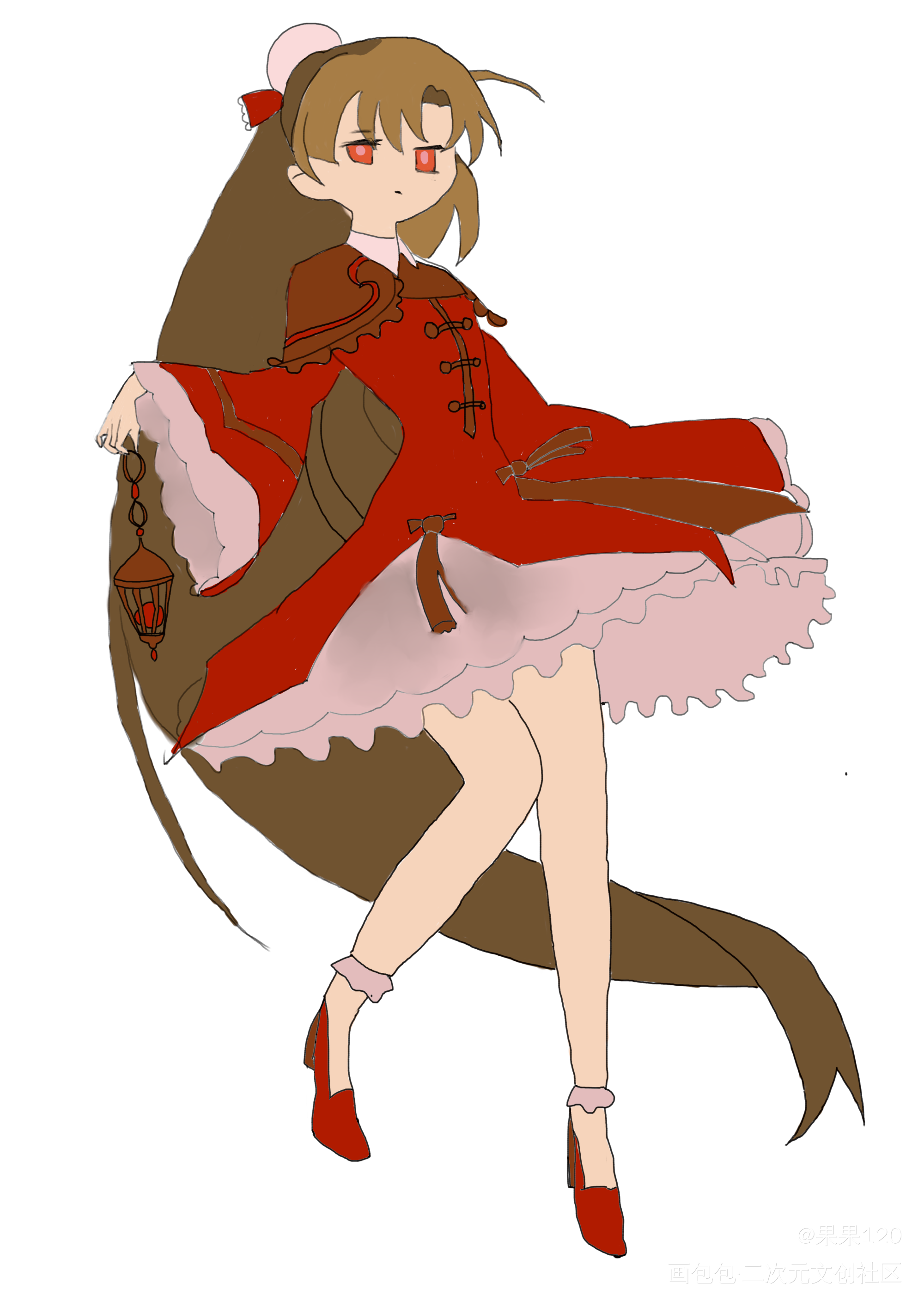 临摹图_平涂我要上首推少女插画时尚插画板绘插画绘画作品