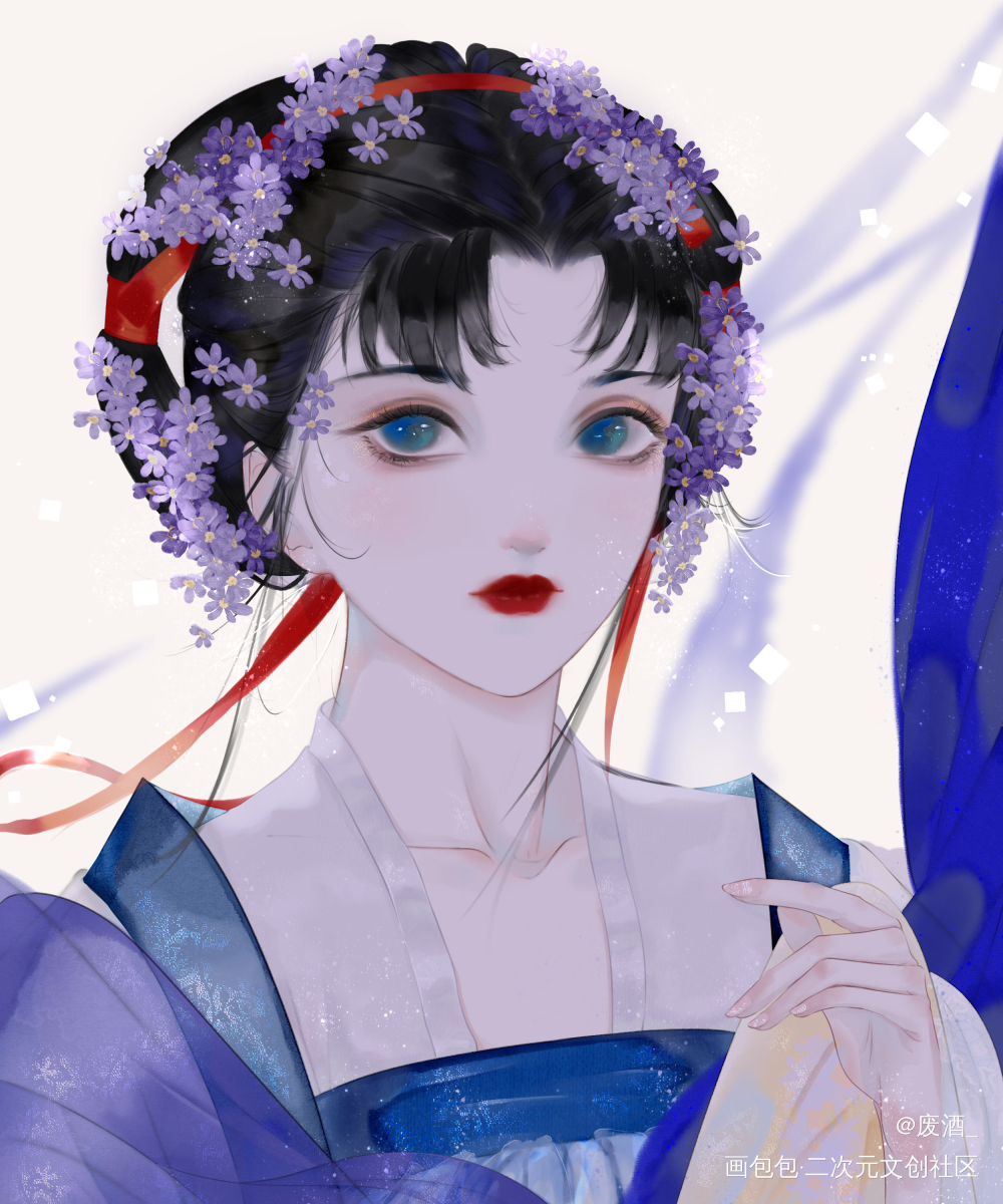 发发_古风少女tag插画原创绘画作品