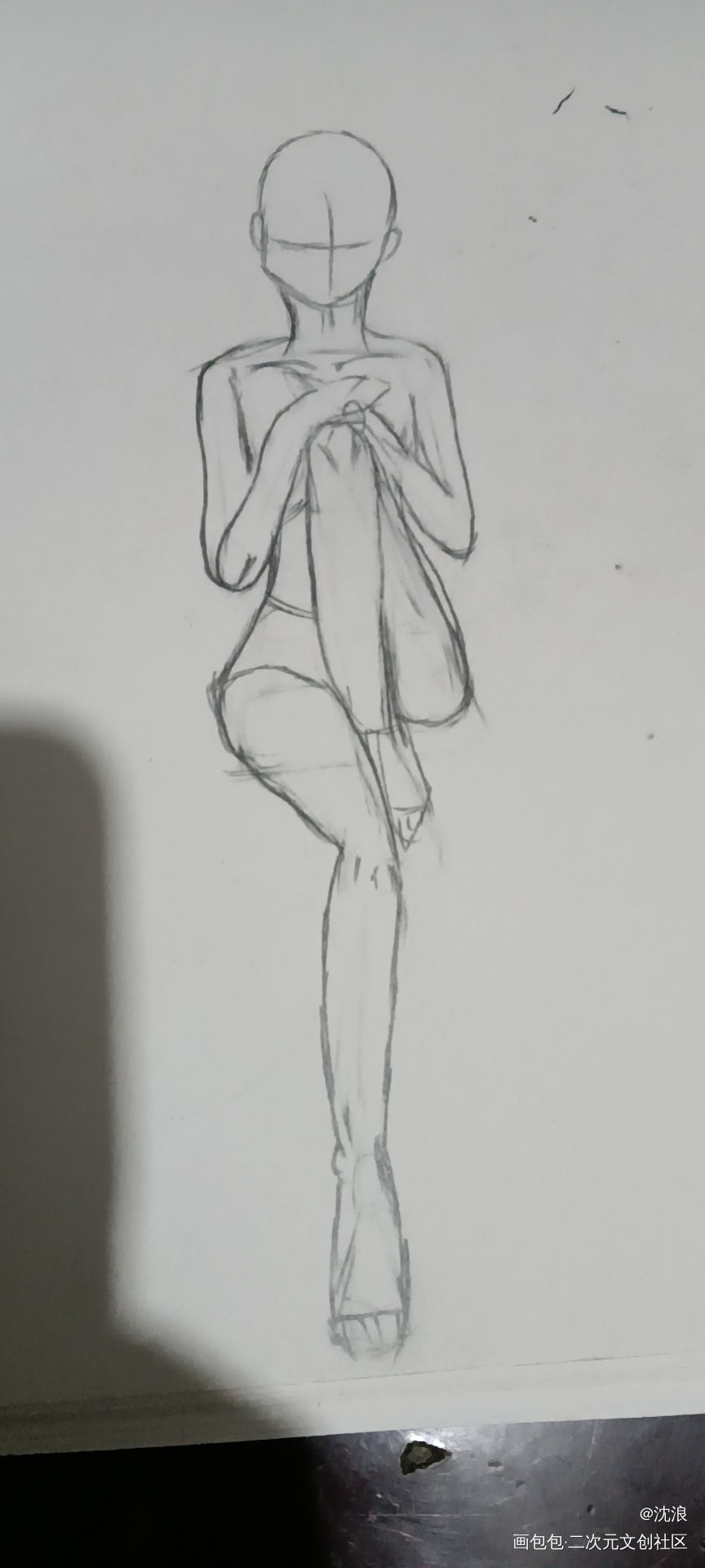 人体结构_手绘绘画作品