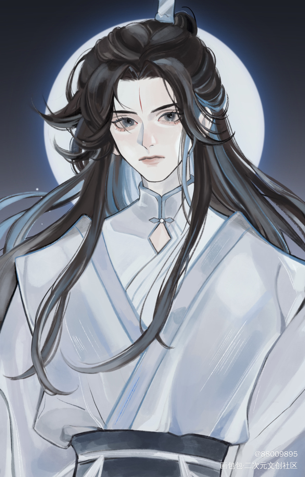六爻 严争鸣_六爻古风厚涂绘画作品