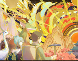 参与原神拜年祭《延千古》画滴背_绘画作品