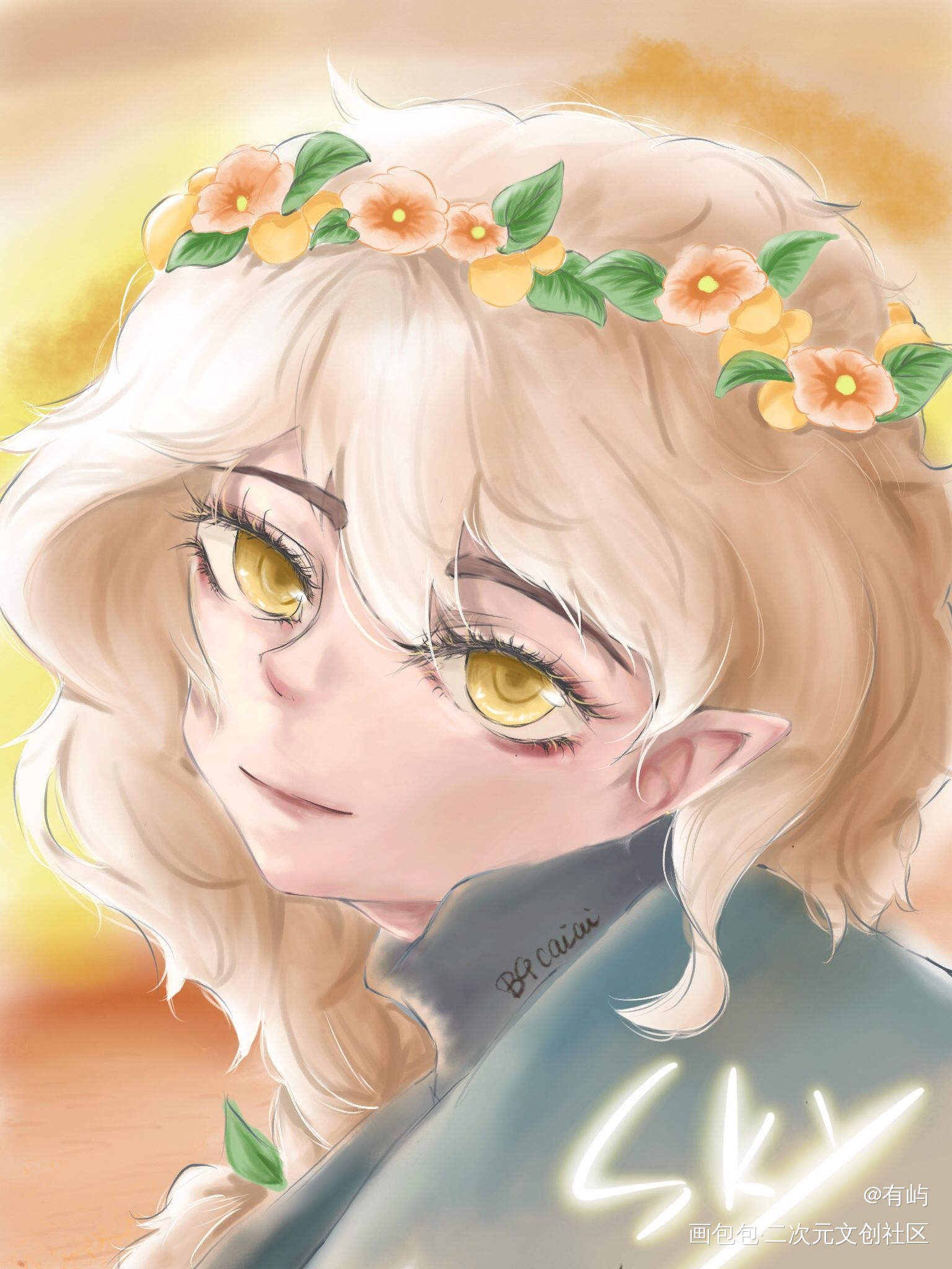 还是花环～_光遇光遇花环光遇sky绘画作品