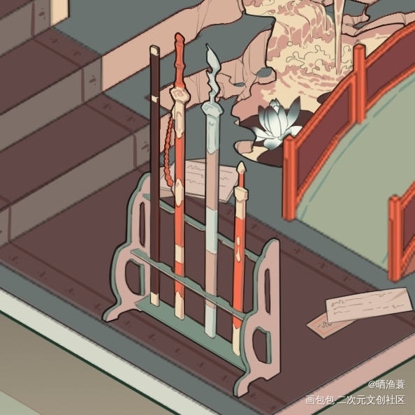 李白主题房间设计_李白古风房间绘画作品