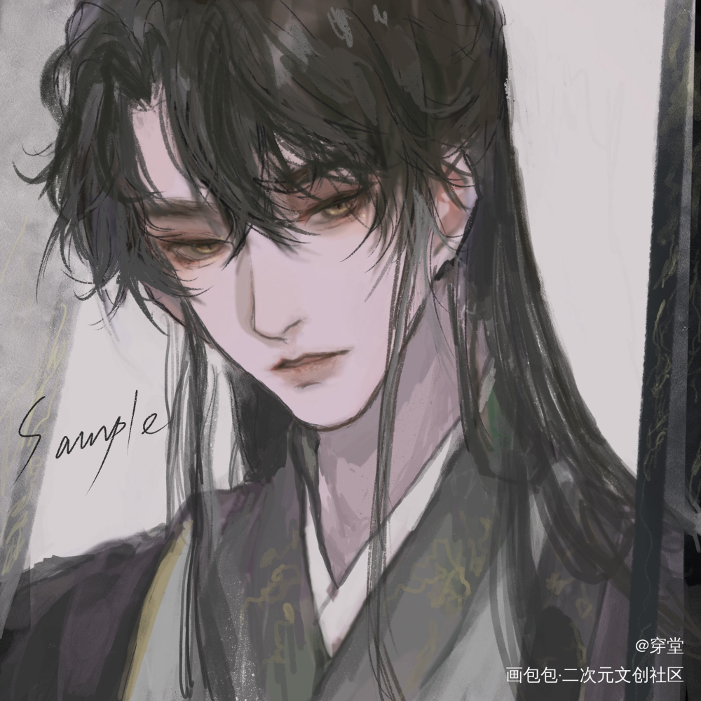 盲盒_古风头像procreate绘画原创绘画作品