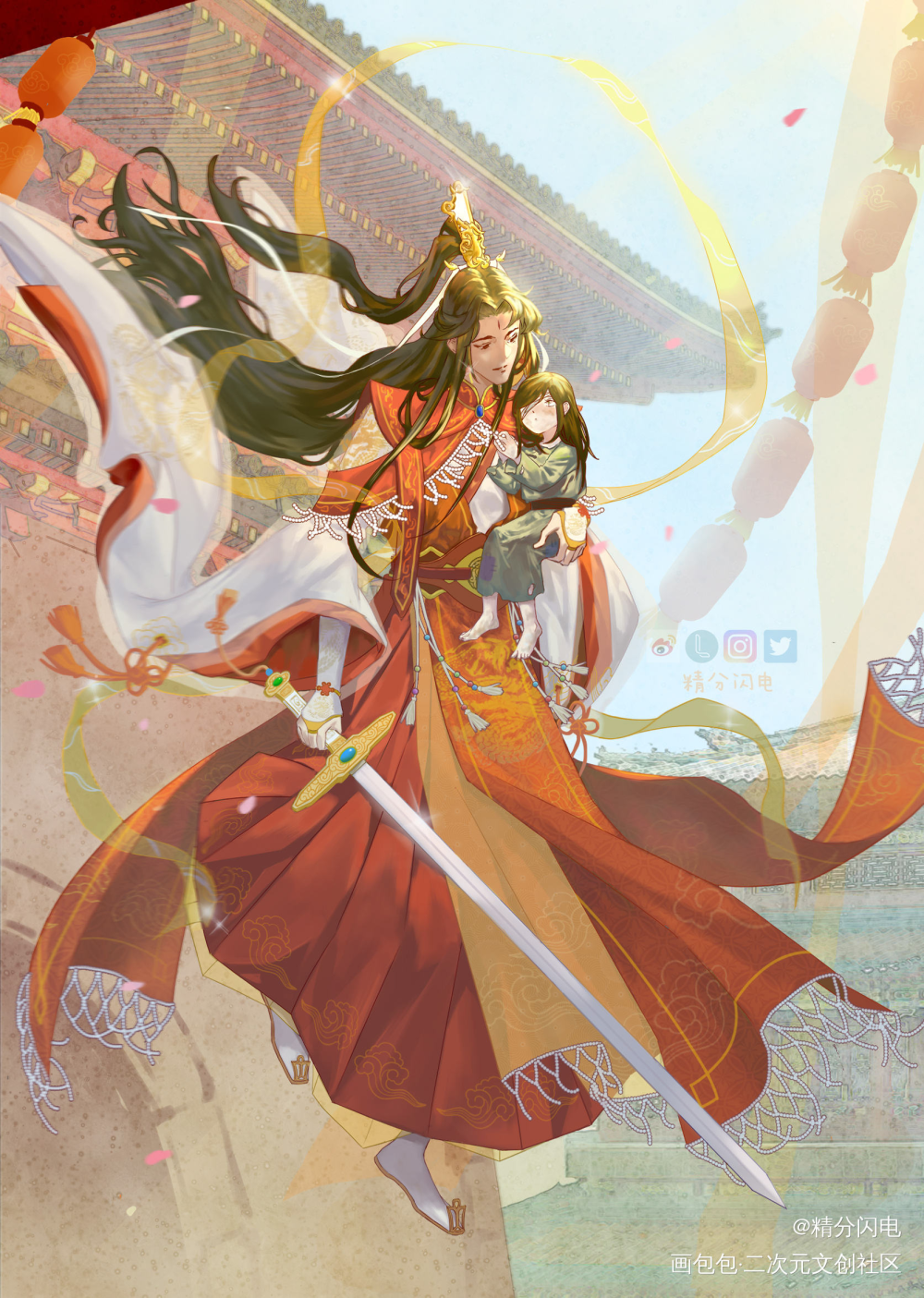 _天官赐福天官赐福动画花怜谢怜花城同人花城谢怜天官赐福漫画魔道祖师，天官赐福墨香铜臭绘画作品