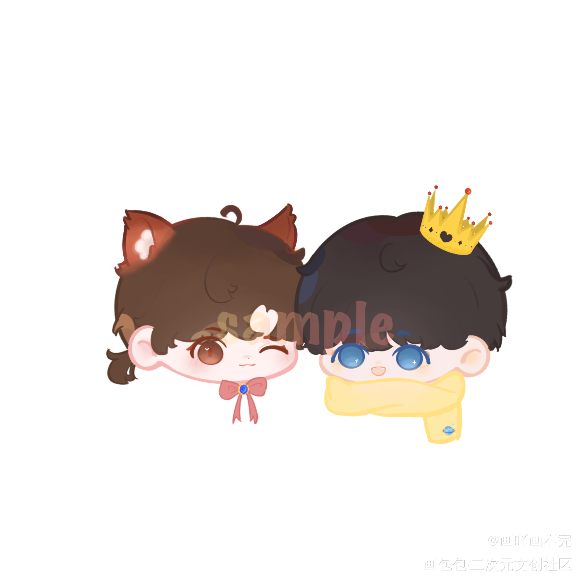 小王子和他的小狐狸_我只喜欢你的人设自习约稿绘画作品