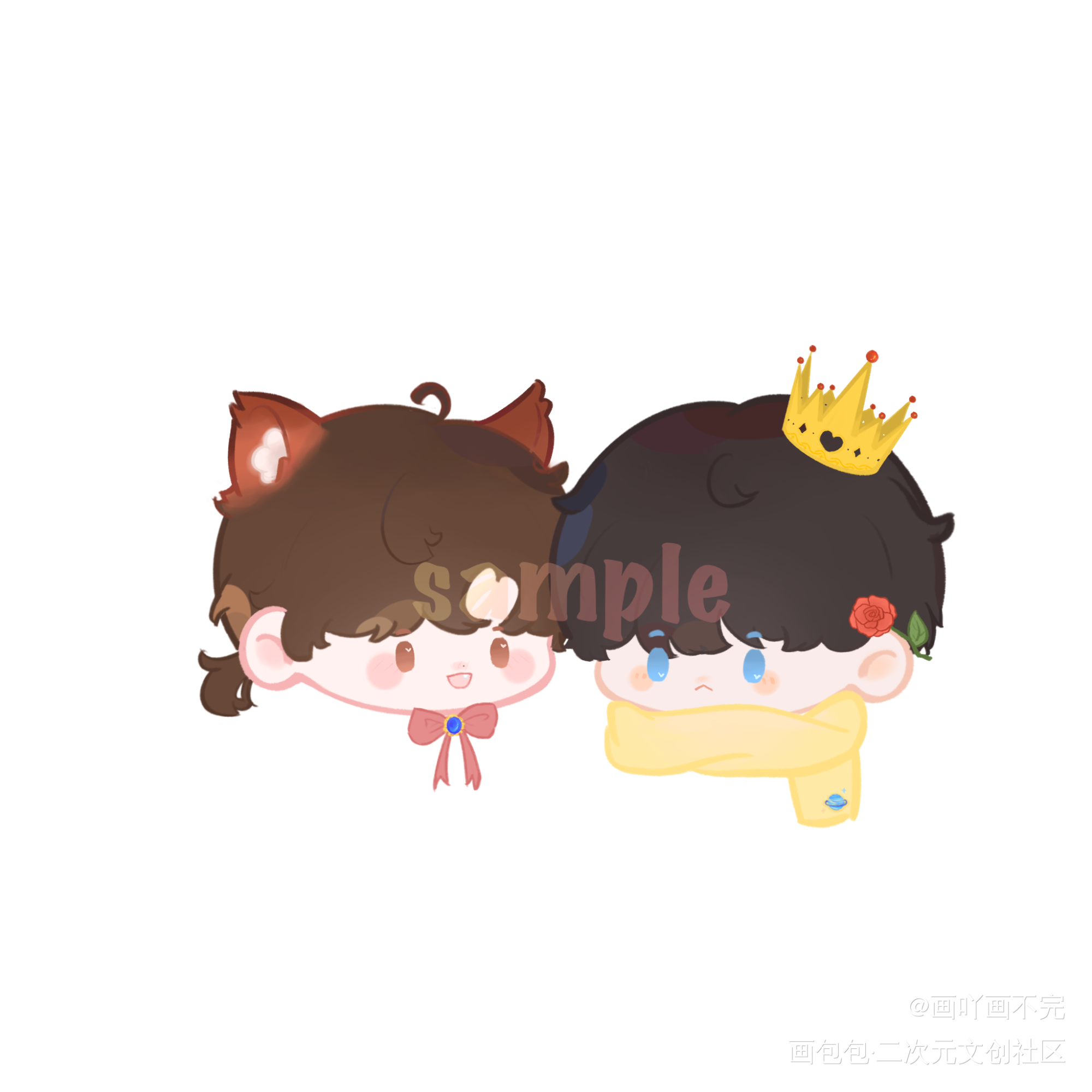小王子和他的小狐狸_我只喜欢你的人设自习约稿绘画作品