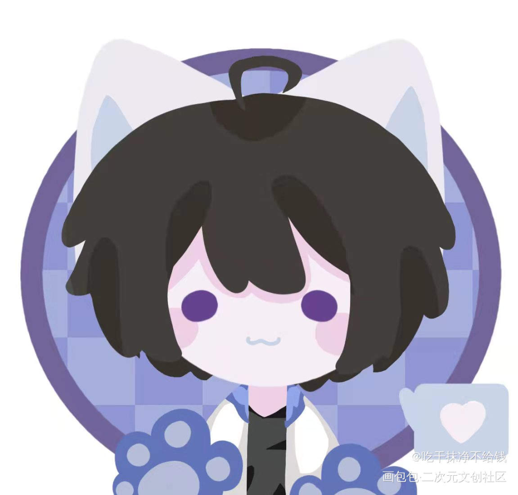 谁会拒绝两只豆豆眼猫猫_伪装学渣Q版绘画作品