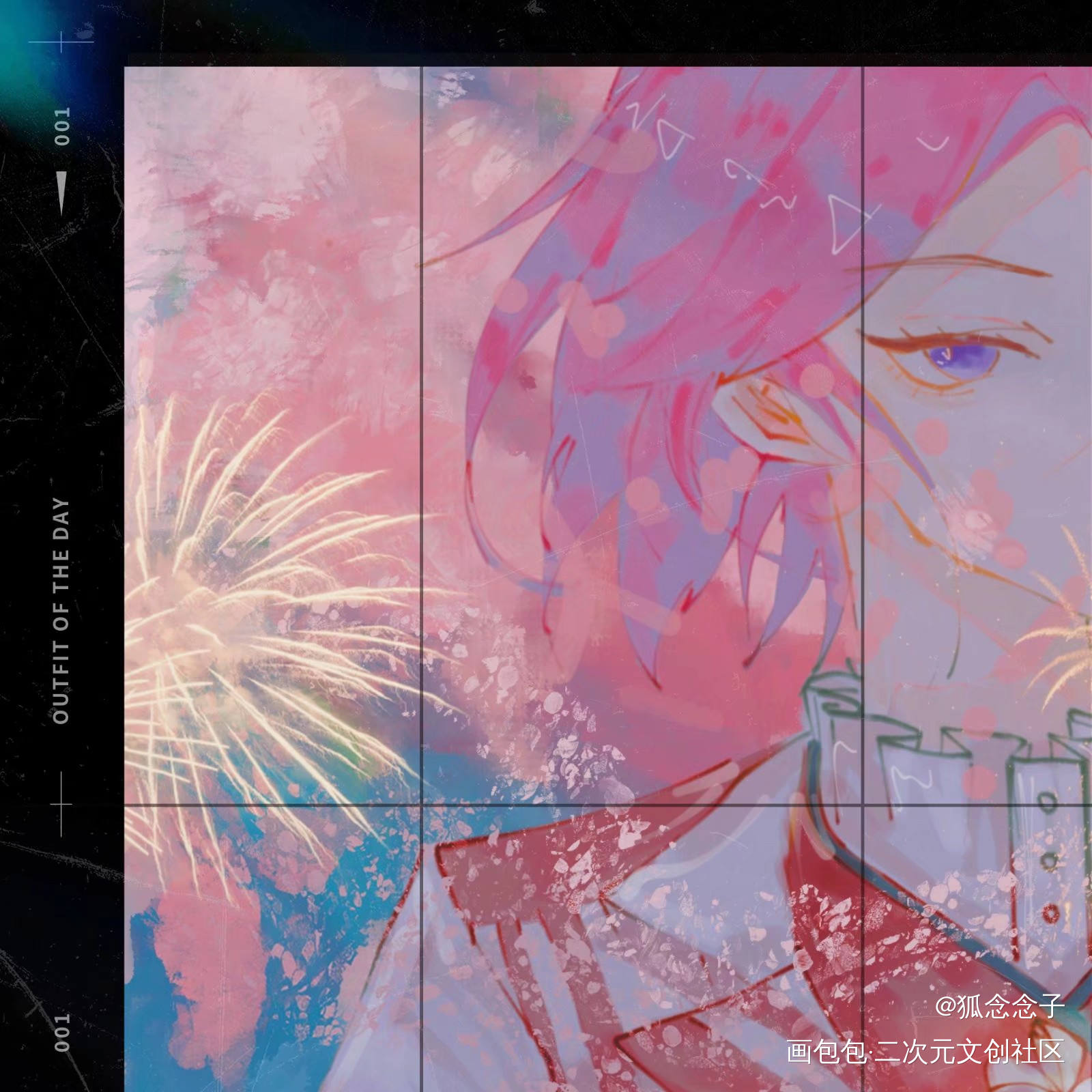 樱花_偶像梦幻祭樱河琥珀平涂绘画绘画作品