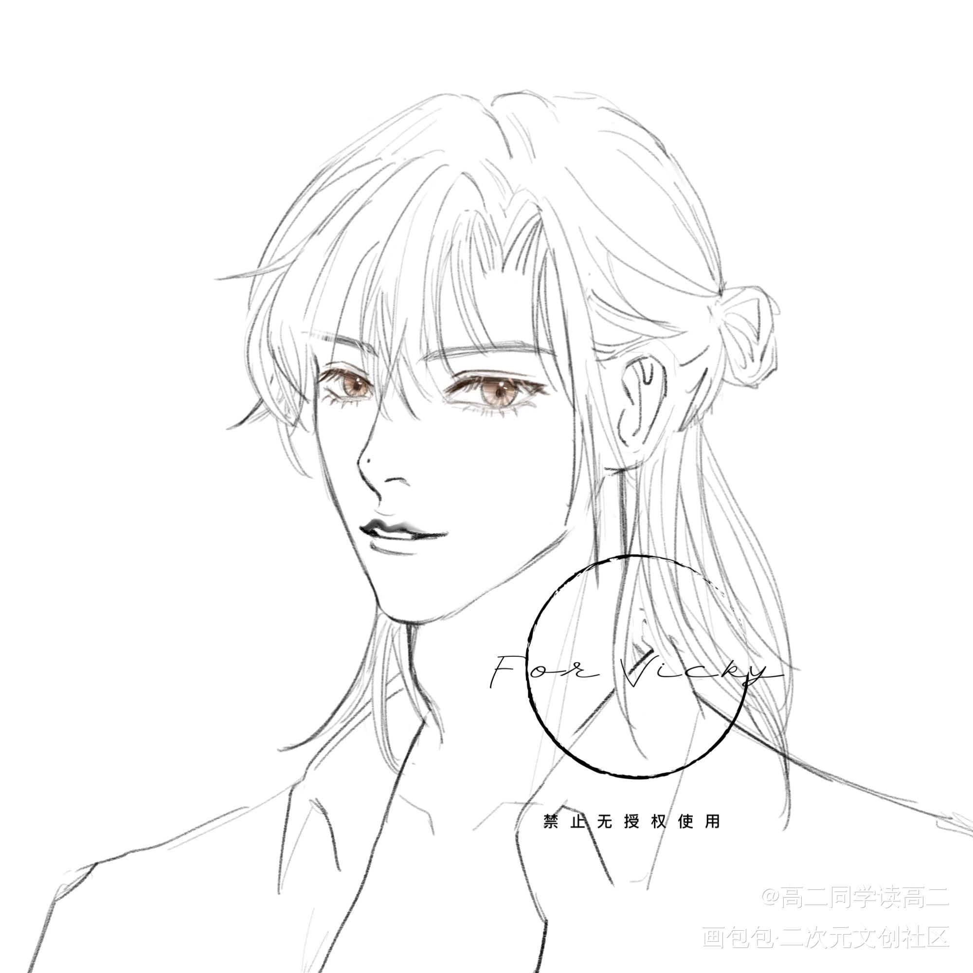 夏习清·行走的荷尔蒙_我只喜欢你的人设夏习清绘画作品