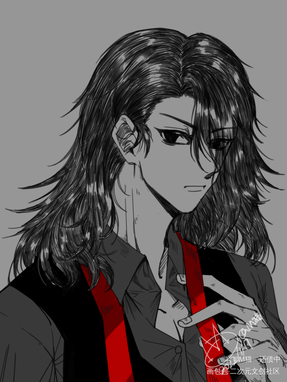 【麦武】_插画同人麦武佐野万次郎东京复仇者绘画作品