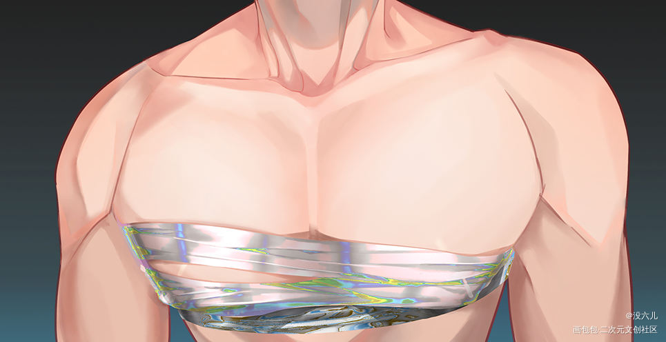 男妈妈无外套版_平涂男妈妈原创绘画作品