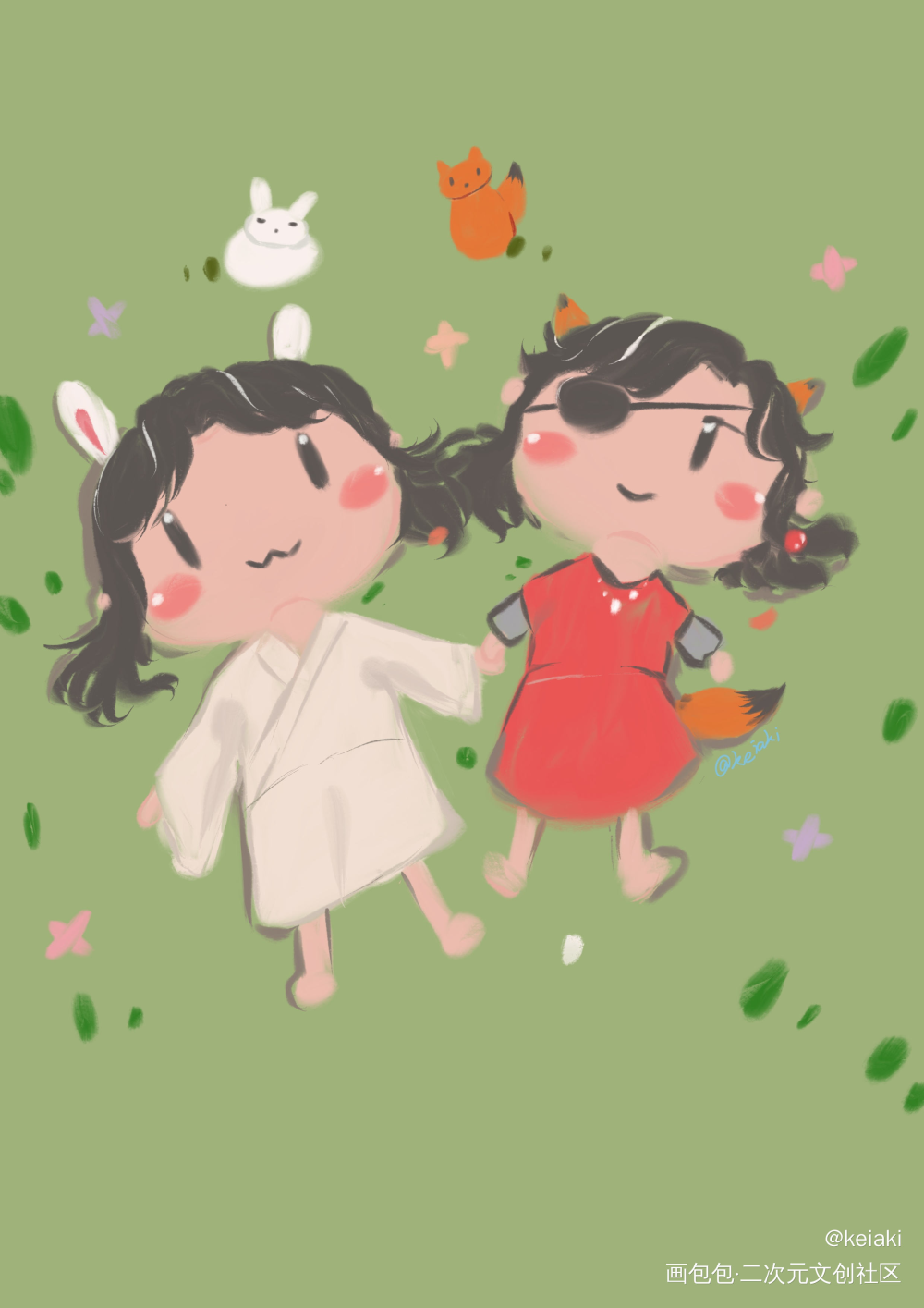 新的一年_天官赐福花怜绘画绘画作品
