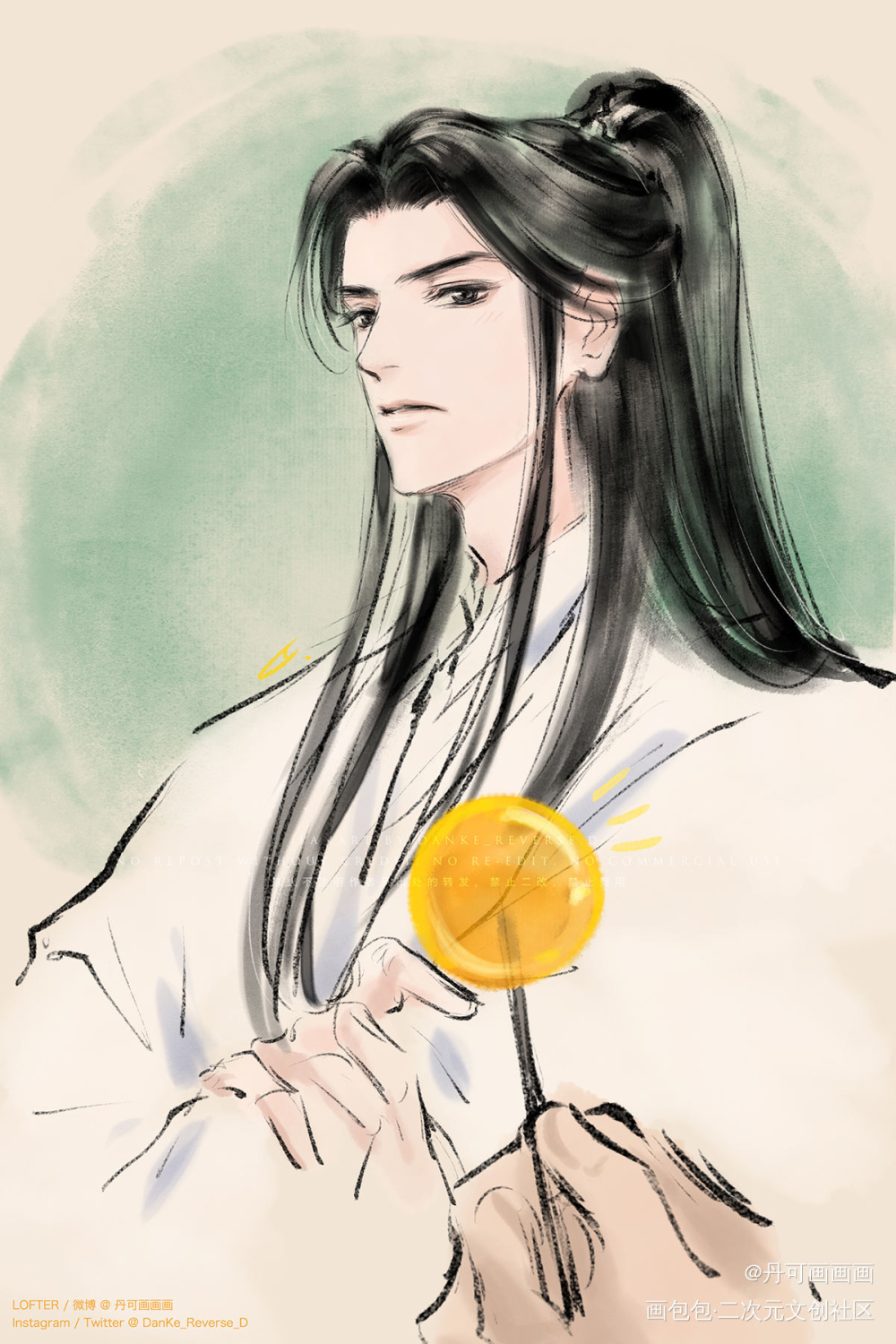 半小时速涂：逗猫_二哈和他的白猫师尊燃晚楚晚宁绘画作品