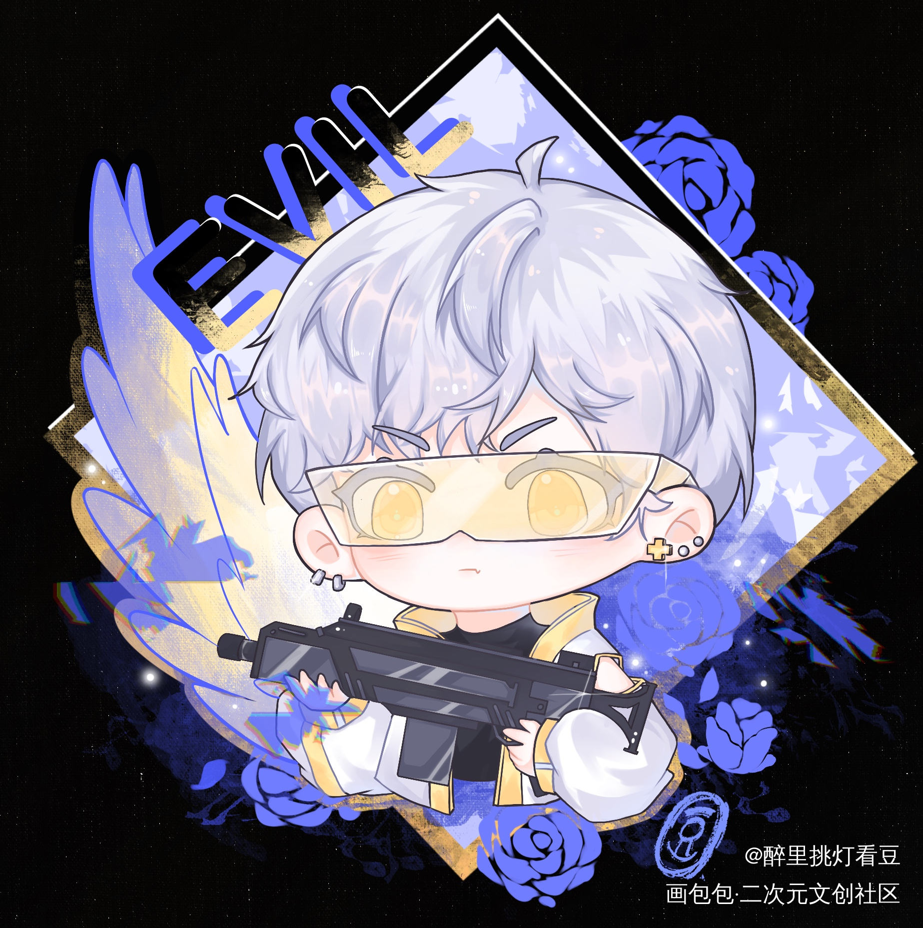 【花里胡哨(2)】_FOG电竞绘画作品