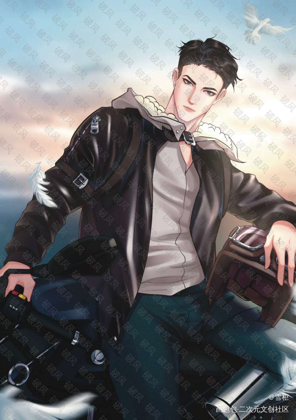 俞白-破风_小白杨188男团俞白绘画作品
