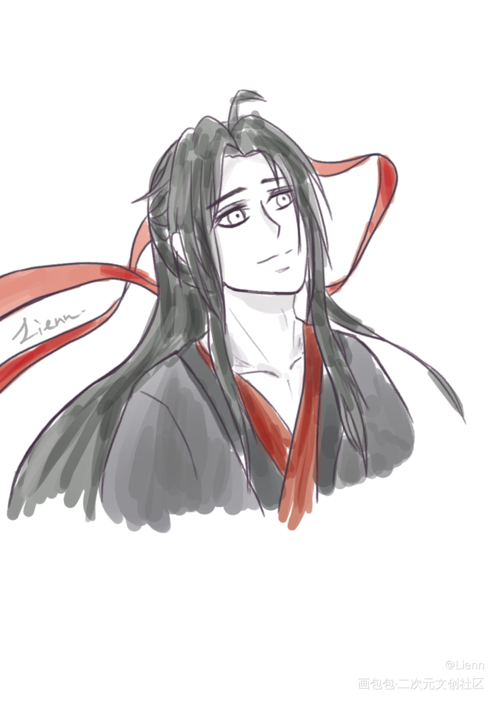 練習_魔道祖师自习魏无羡绘画作品