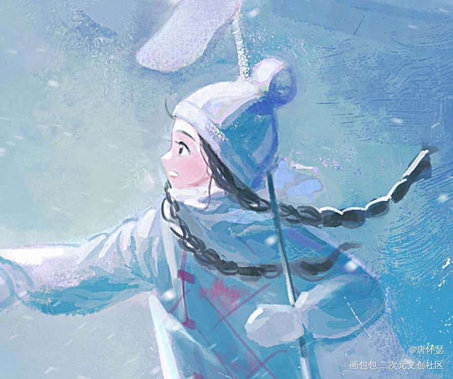 迷路的孩子_插画鸽子灯北京冬奥会绘画绘画作品