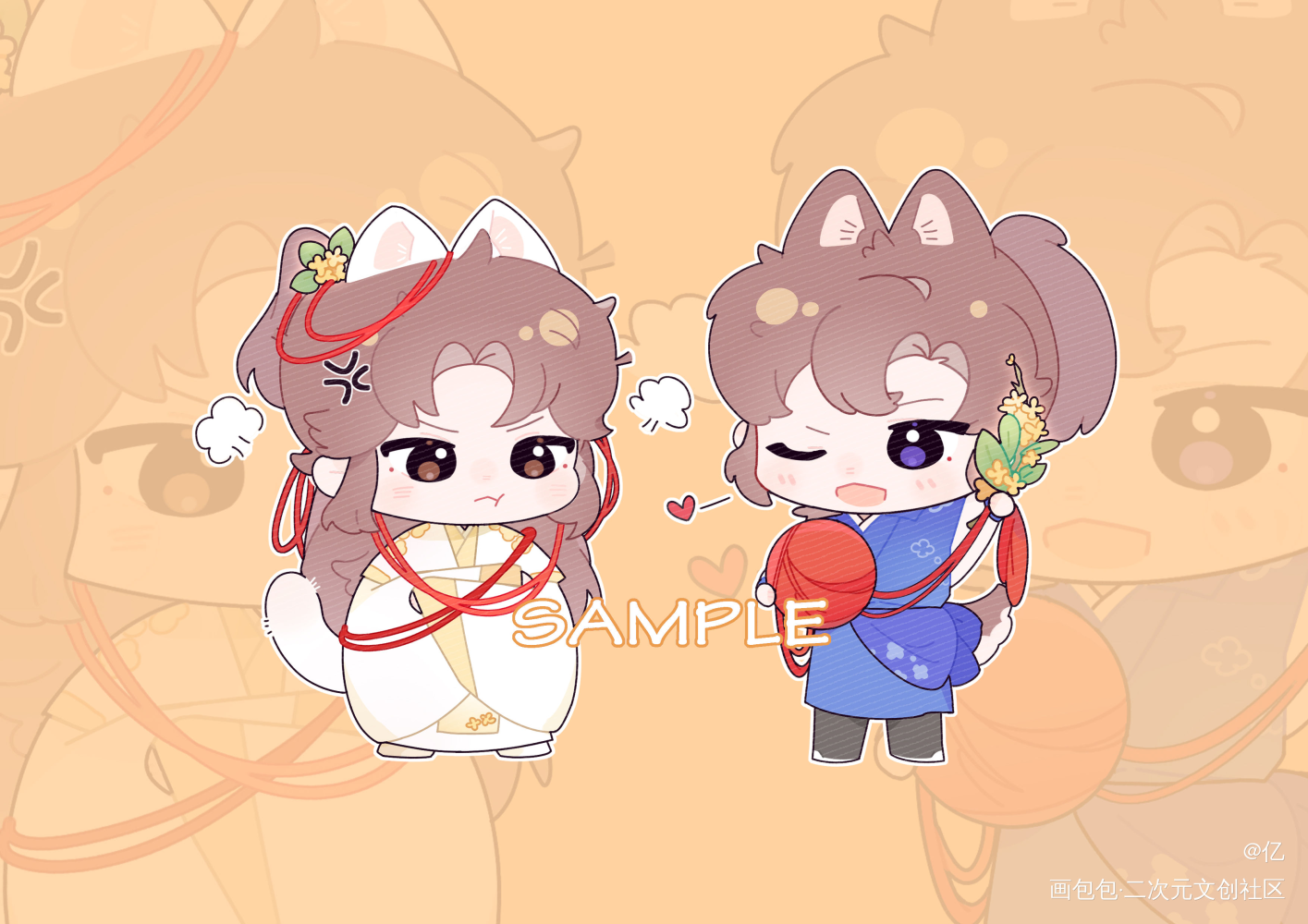 桂花_二哈和他的白猫师尊绘画作品