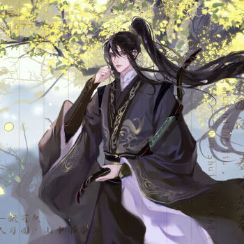 少年墨熄_肉包不吃肉余污古风墨熄绘画作品