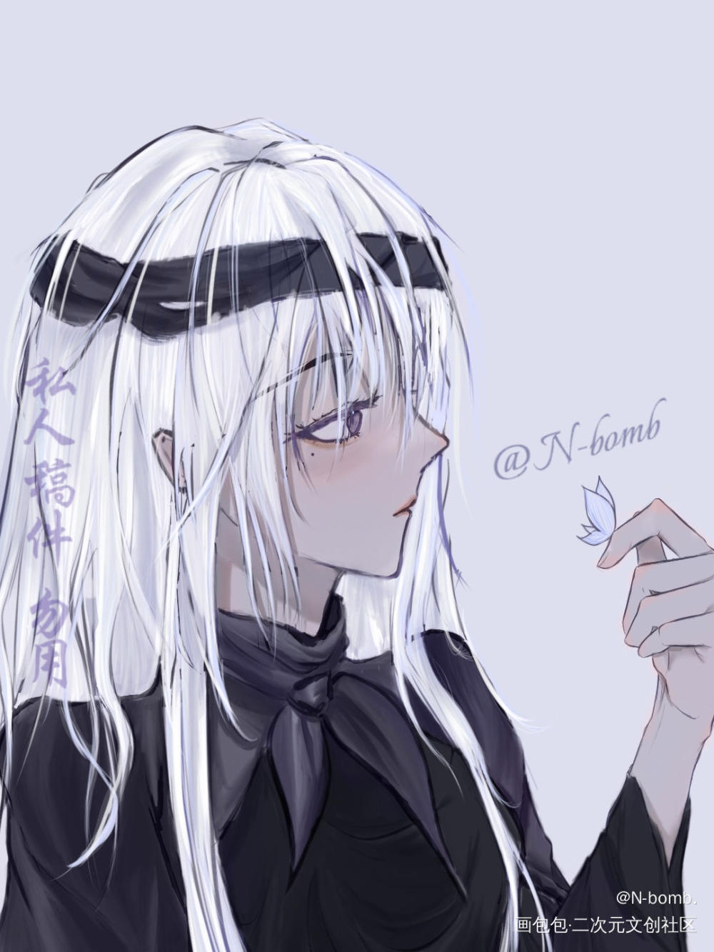 突然病娇_摸鱼约稿板绘绘画绘画作品