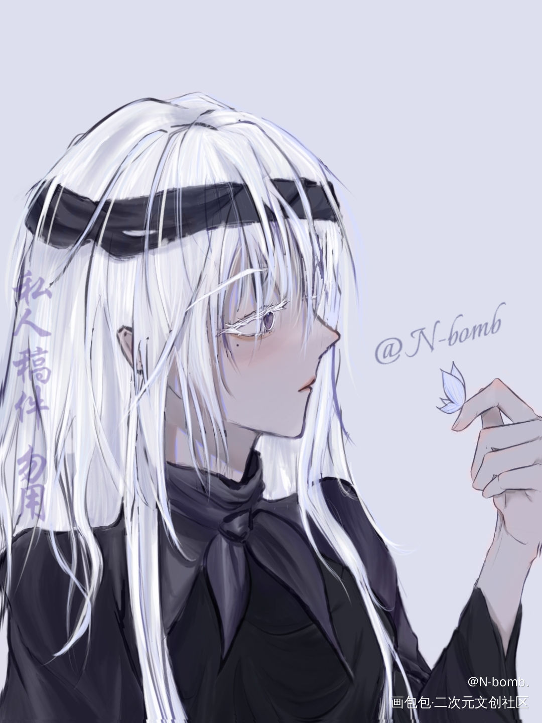 突然病娇_摸鱼约稿板绘绘画绘画作品
