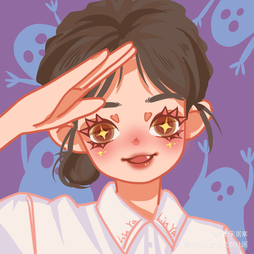 oc_平涂约稿oc绘画作品