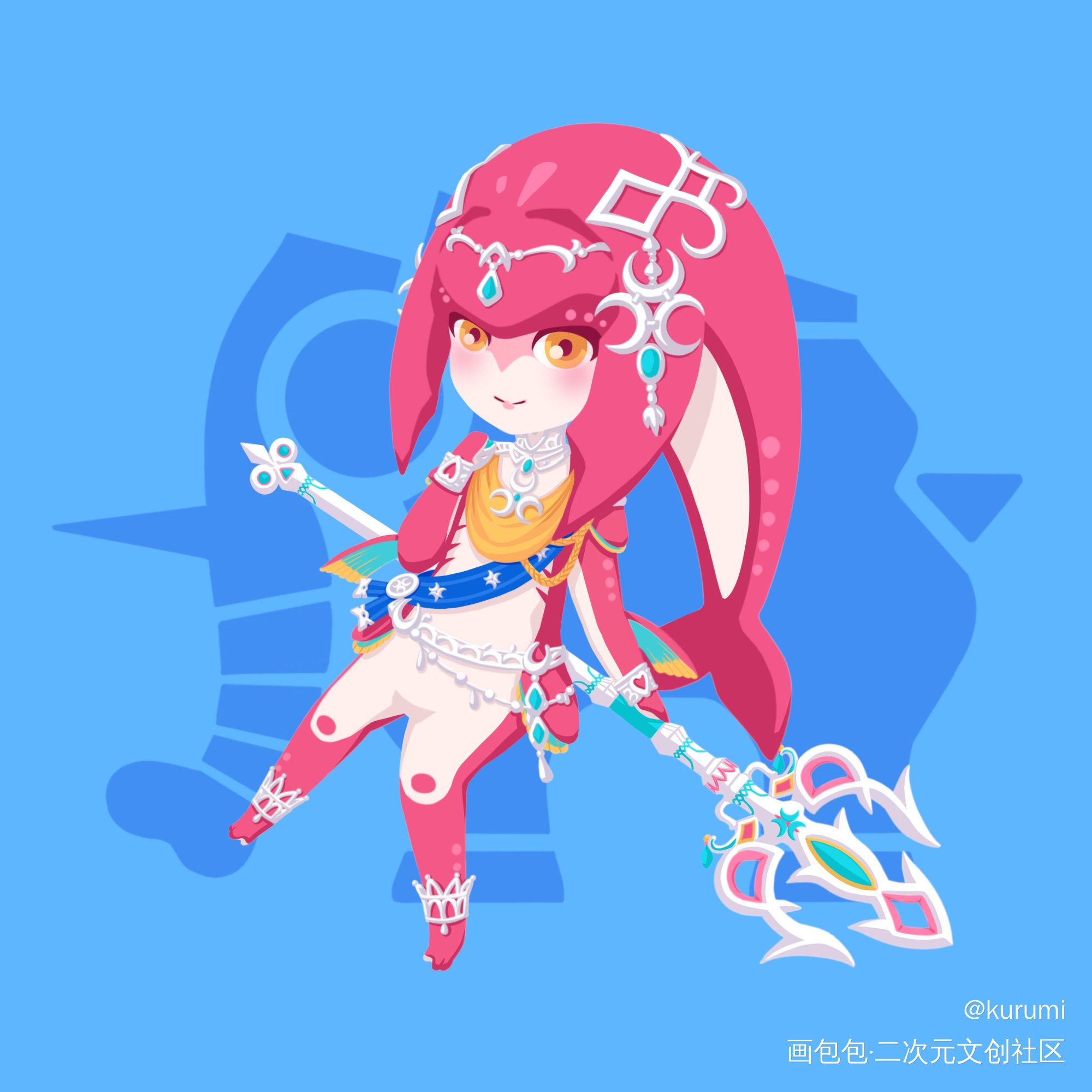 米法Q版_塞尔达传说日系Q版米法绘画作品