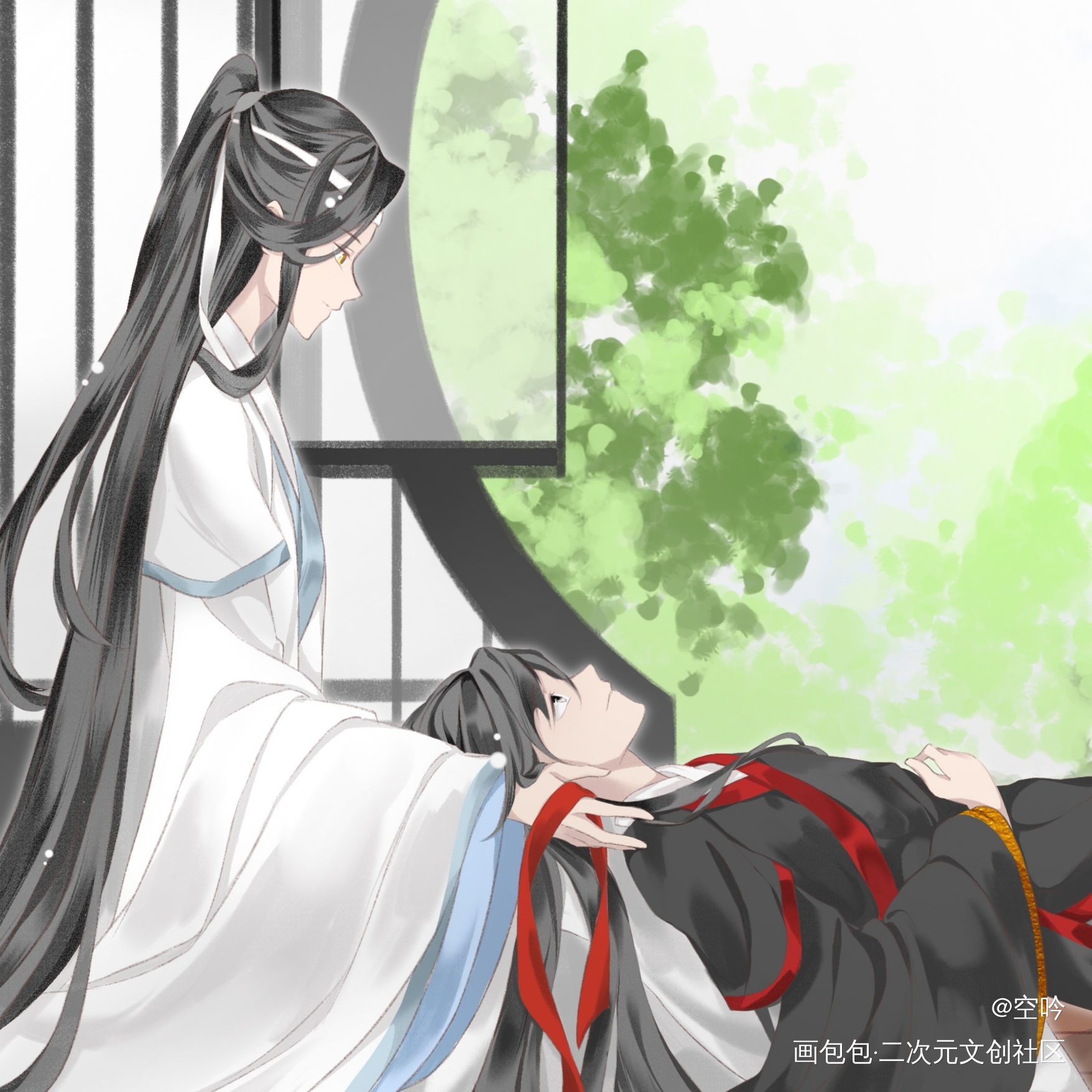 休息_魔道祖师忘羡绘画作品
