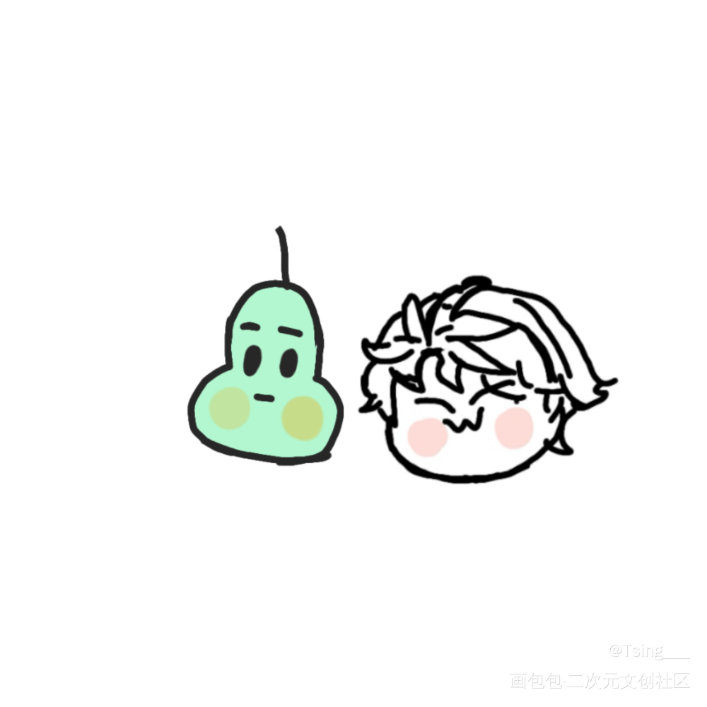 “黎叔叔，贴贴～”_188男团妹叔绘画作品