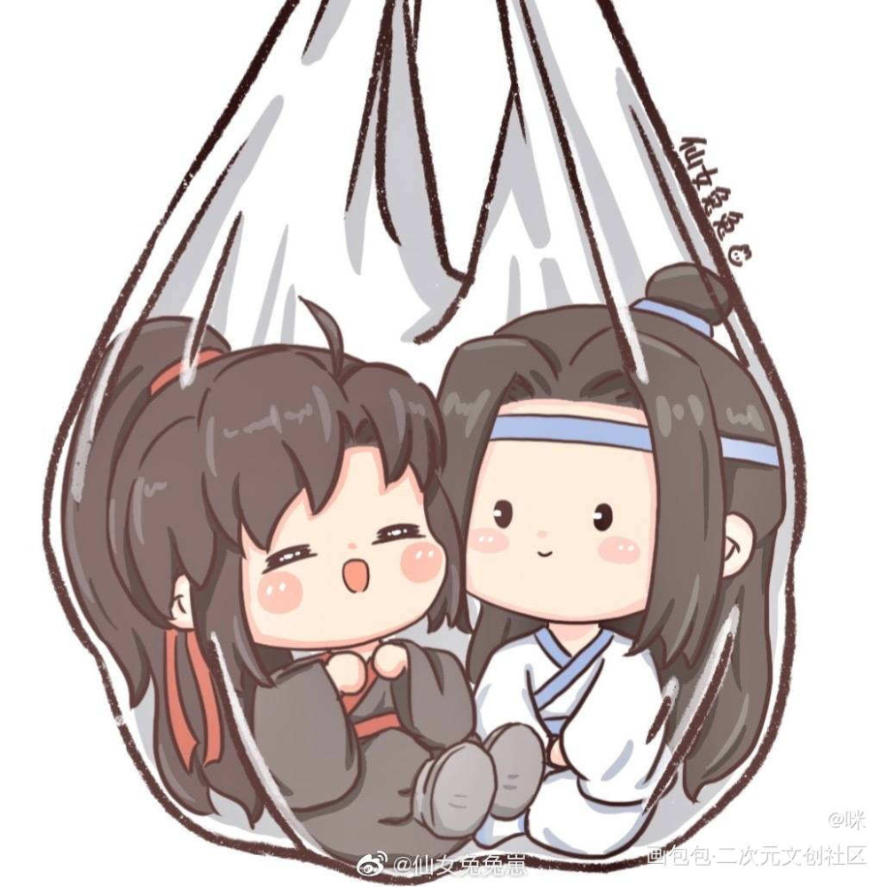 魔道祖师q版cp头像图片