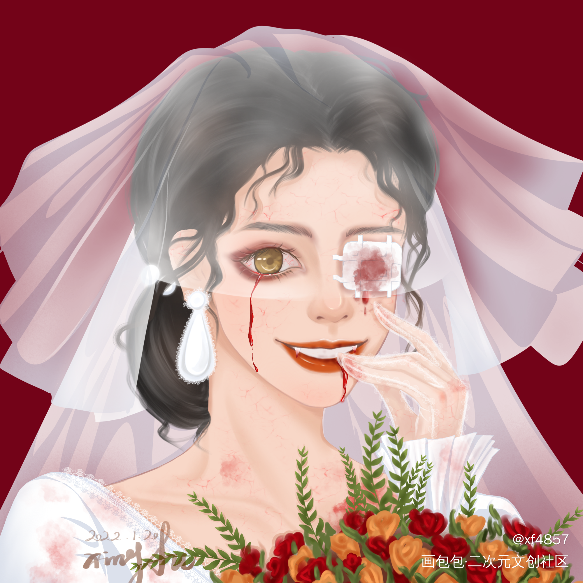 新娘?‍♀️_procreate板绘绘画作品