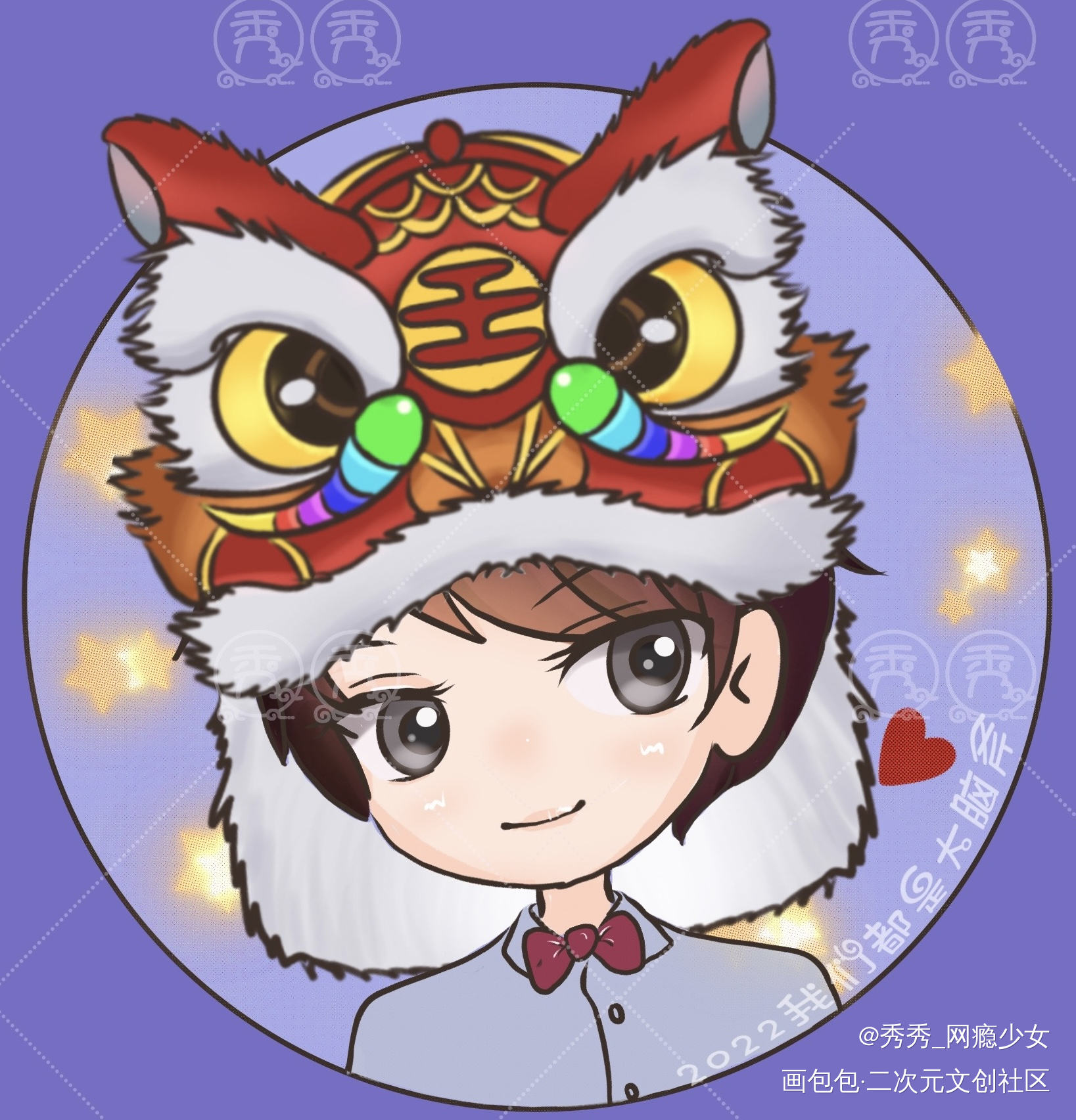 188男团虎头情头-妹叔_谁把谁当真188男团妹叔Q版绘画作品