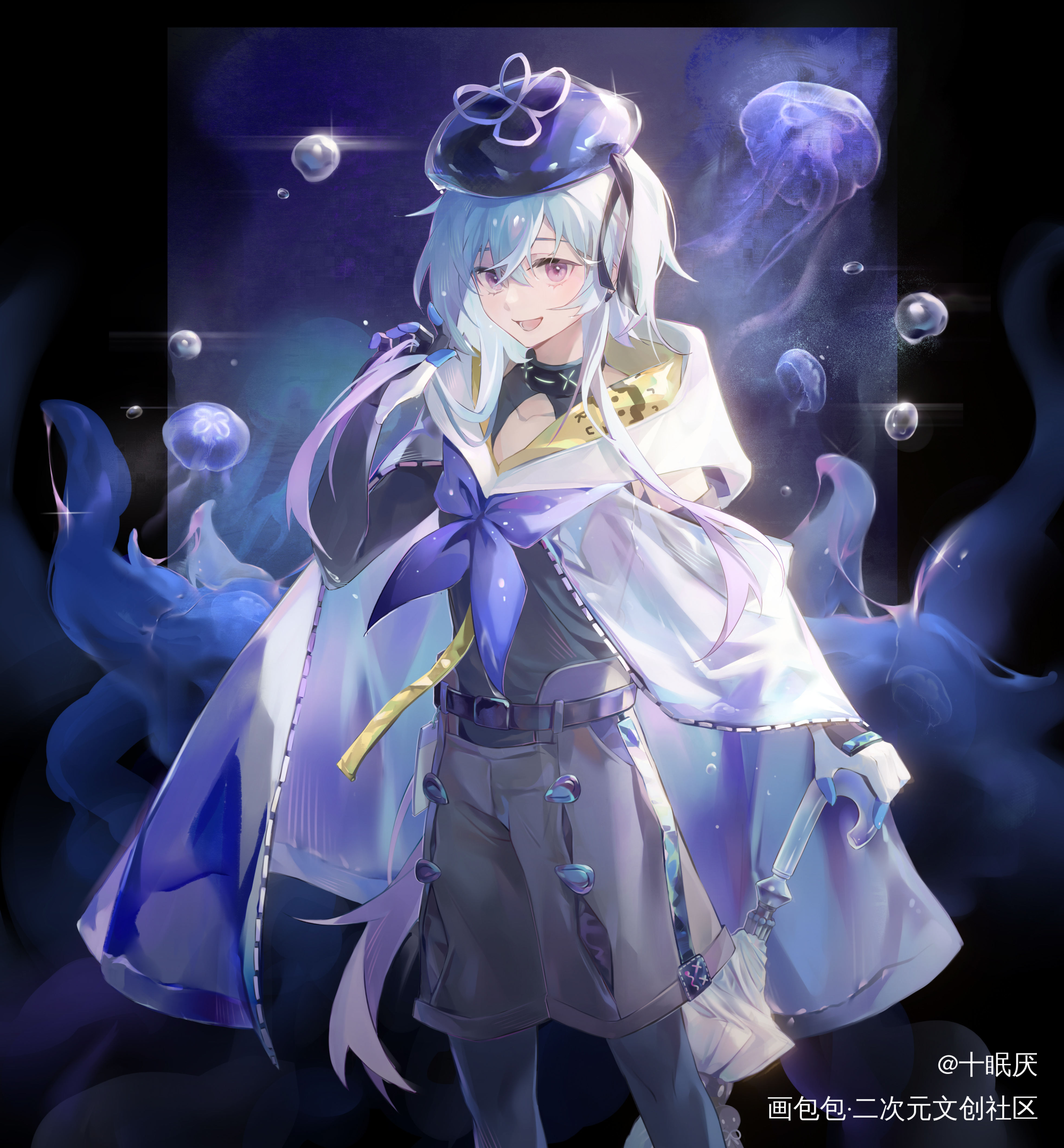 _明日方舟舟水月绘画作品