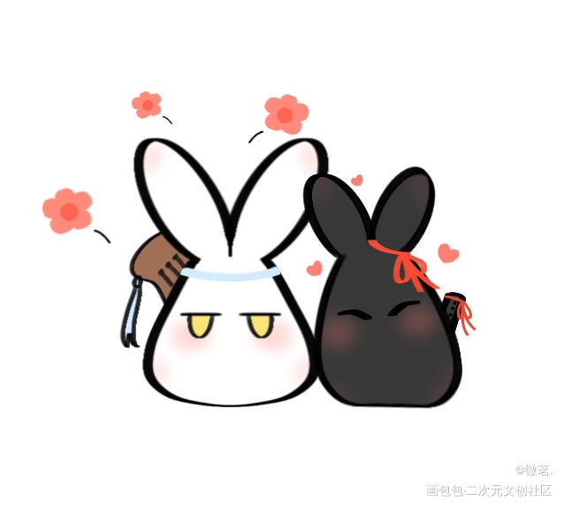 贴贴_魔道祖师忘羡绘画作品