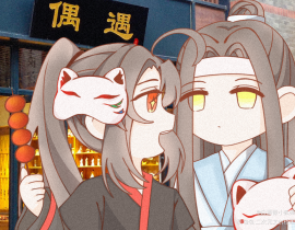 小情侣逛街～_绘画作品