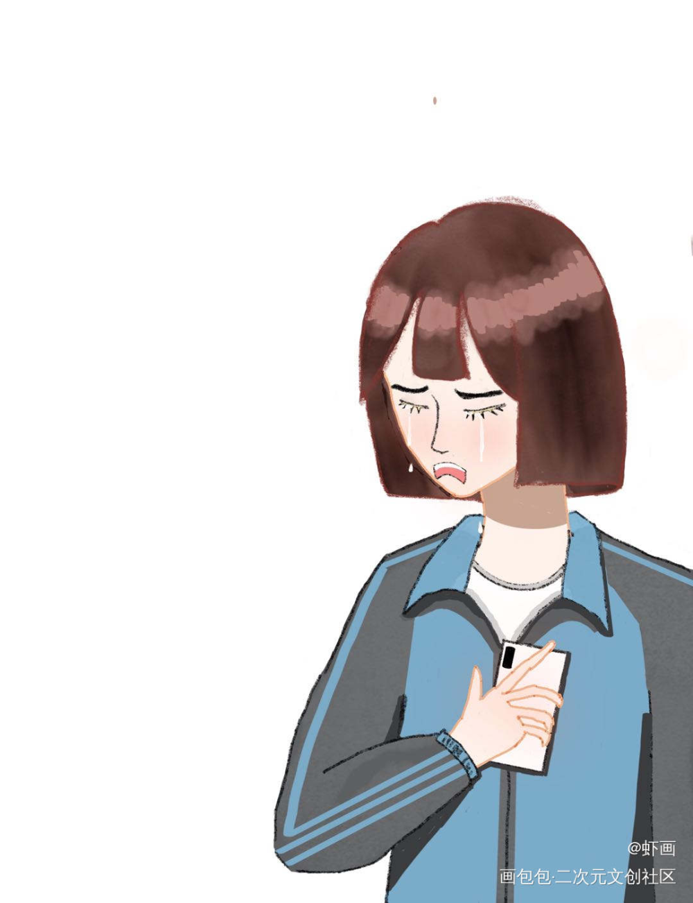 自愈_水彩平涂绘画作品