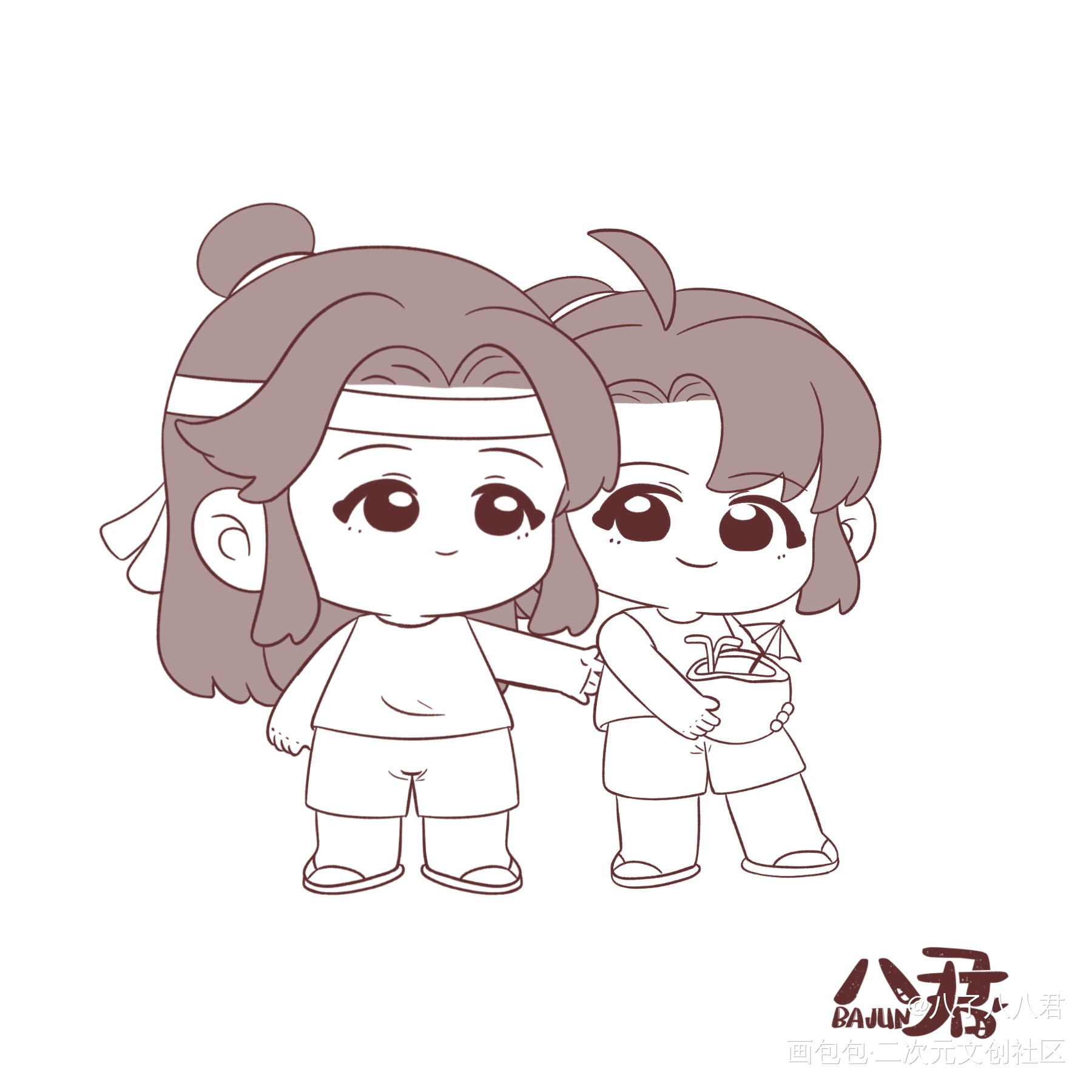 情人节快乐_人渣反派自救系统天官赐福魔道祖师冰秋花怜忘羡Q版我要上首推绘画绘画作品