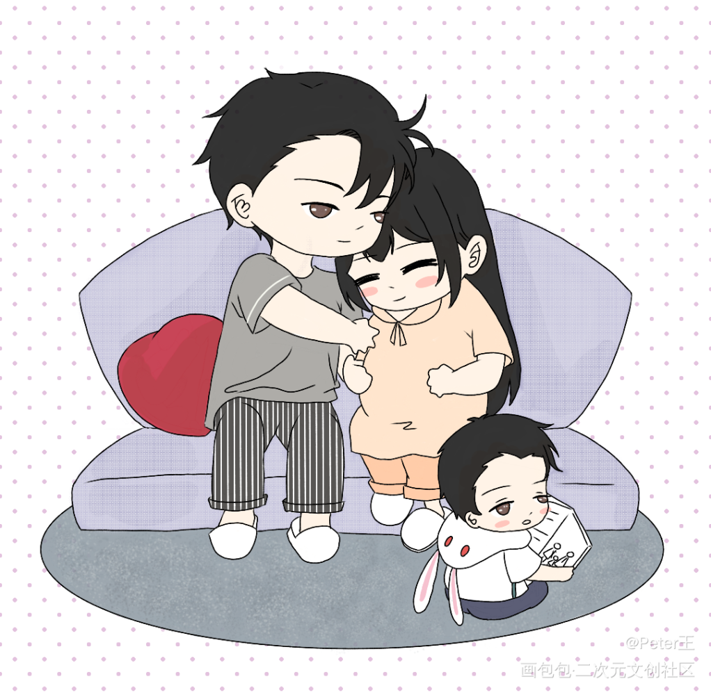 全家福（？）_苟苟手绘绘画作品