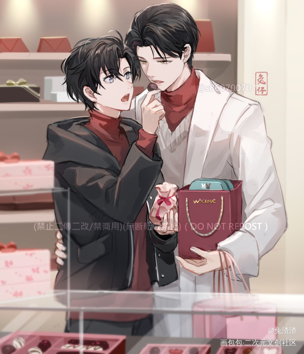 情人節快樂～！_魔道祖师忘羡绘画作品