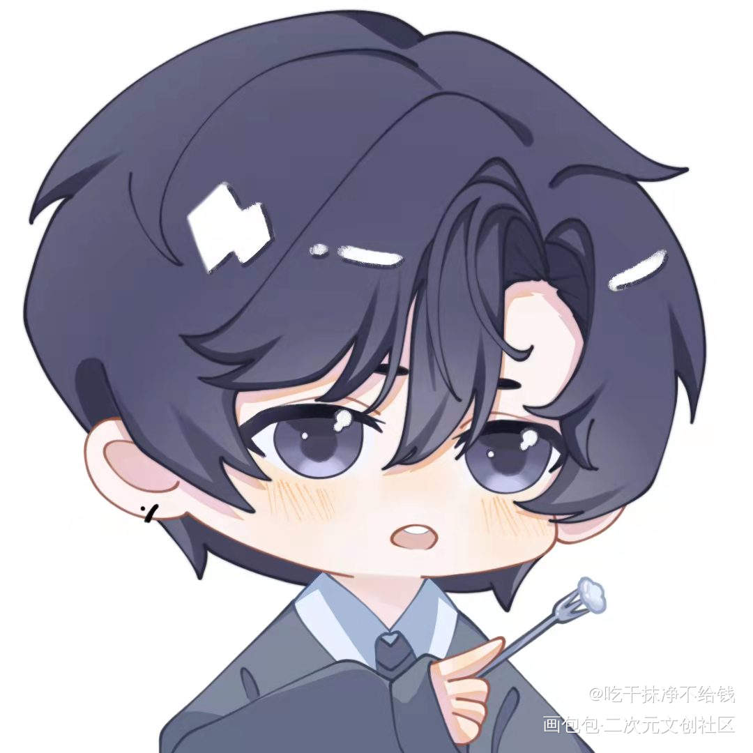 打卡甜品_伪装学渣朝俞谢俞贺朝Q版绘画作品