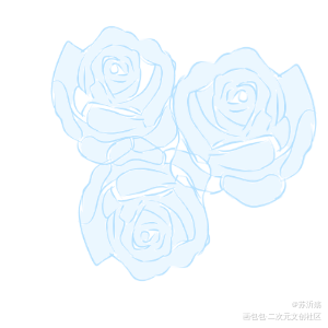 玫瑰_手绘绘画作品