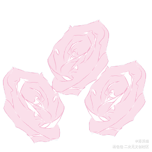 玫瑰_手绘绘画作品