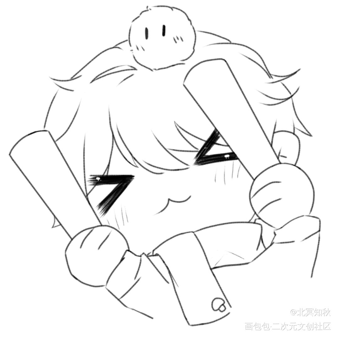 为上校打call_小蘑菇安折Q版绘画作品