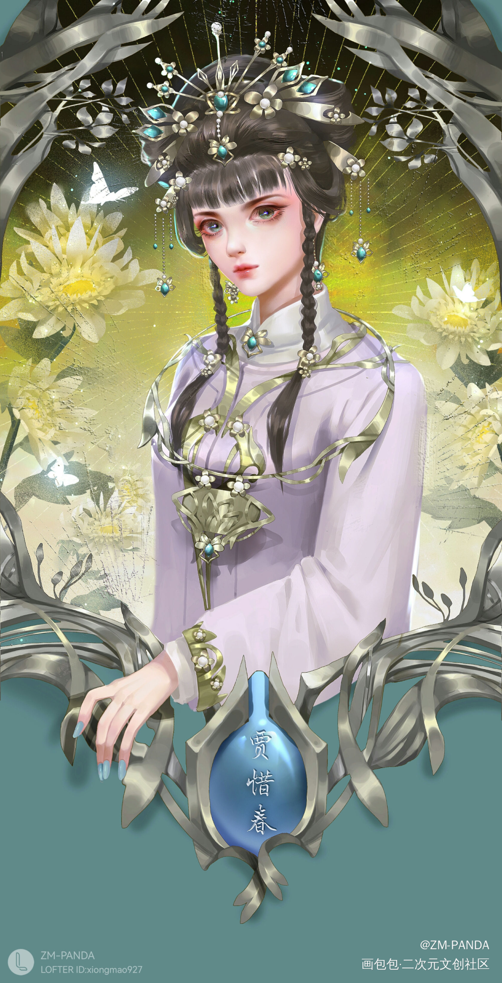老图新发，19年的图～_红楼梦古风厚涂头像同人壁纸绘画绘画作品