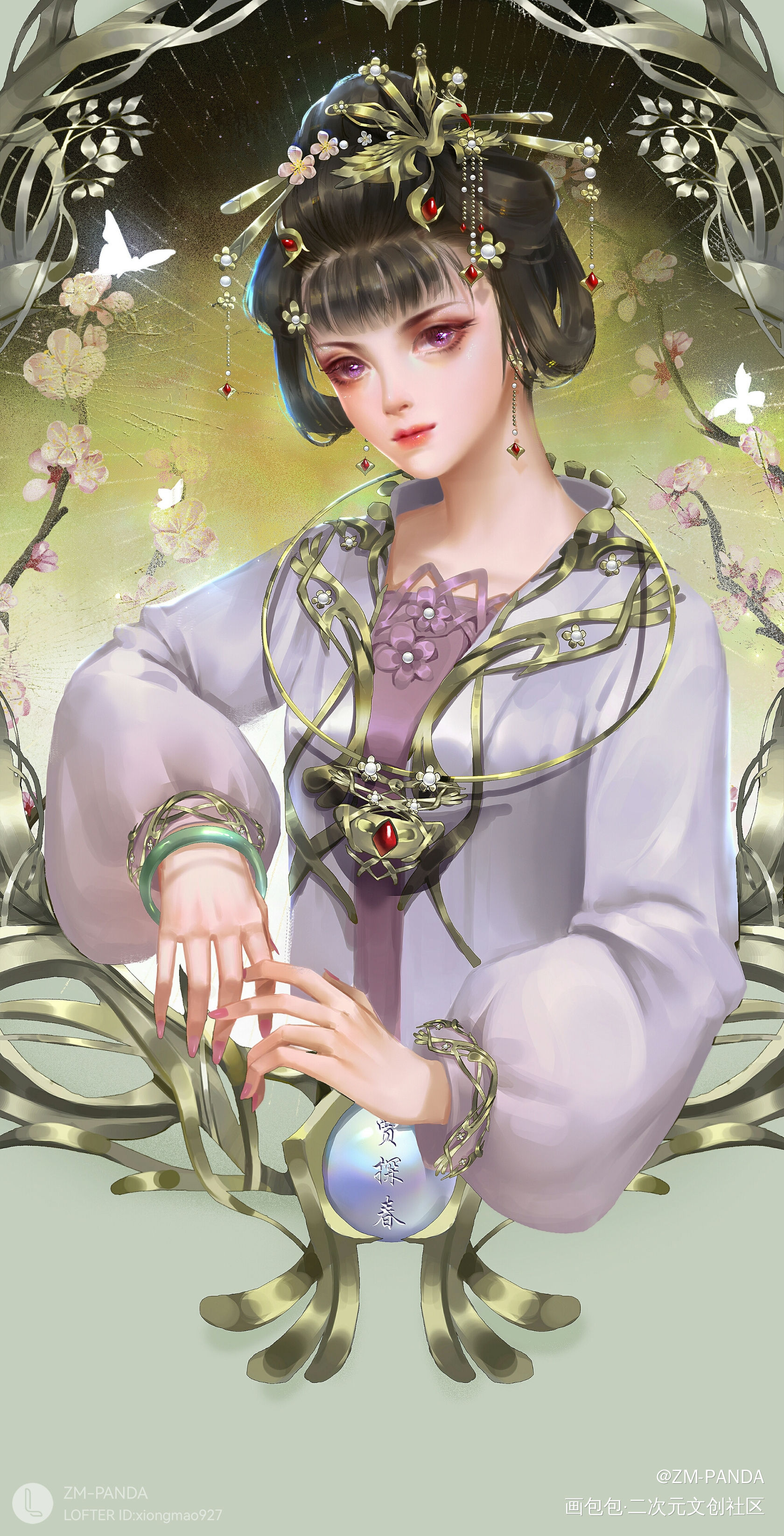 老图新发，19年的图～_红楼梦古风厚涂头像同人壁纸绘画绘画作品