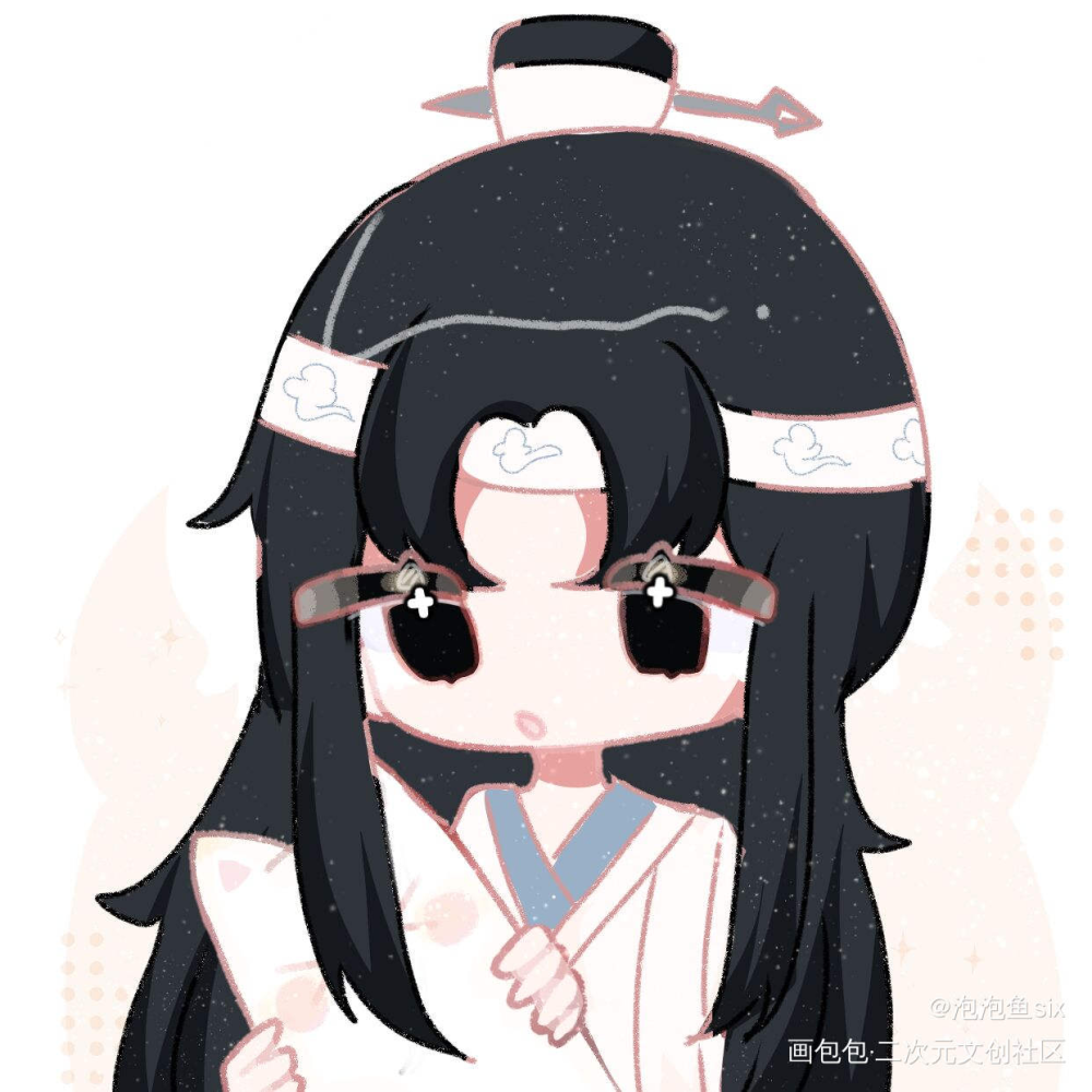 蓝忘机_魔道祖师忘羡蓝忘机Q版绘画作品