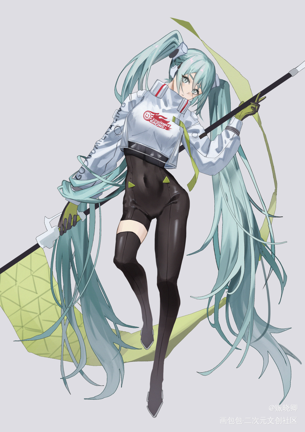 突然想起了账号密码起来发个图_VOCALOID雪初音miku初音未来立绘插画同人绘画作品