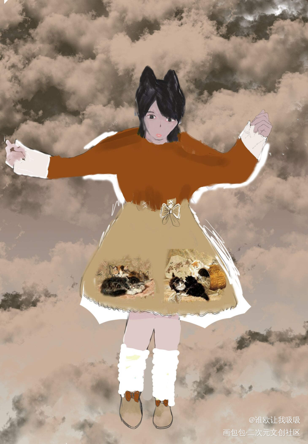 是摔成漫画变装的人物_立绘oc绘画作品