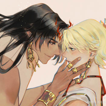 贴贴_阴阳师插画修帝帝释天绘画作品